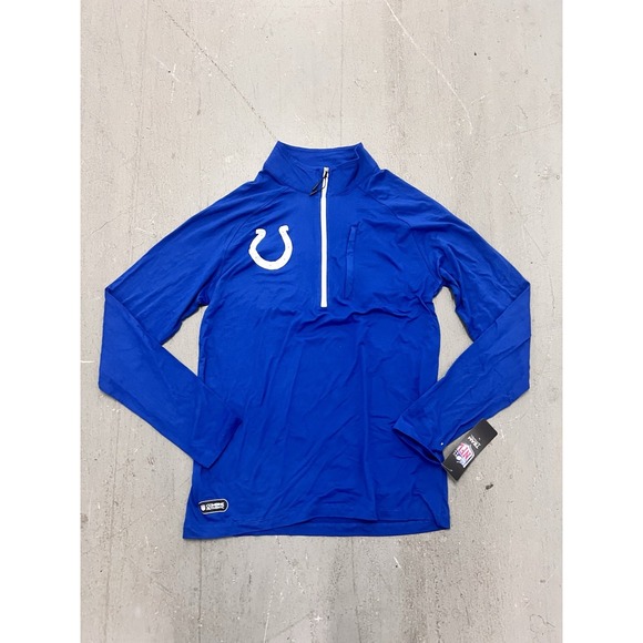 Indianapolis Colts Fanatics Defender Long Sleeve Quarter-Zip‎ Jacket Royal Small - Picture 1 of 6